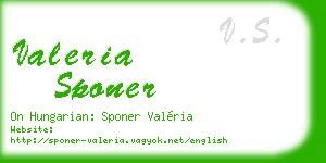 valeria sponer business card